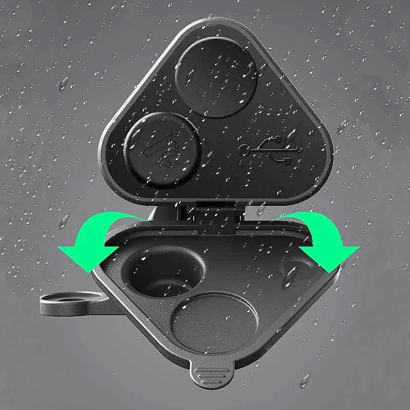 Cargador USB Carga Rapida 66 W Tipo C Voltimetro Cigarrera