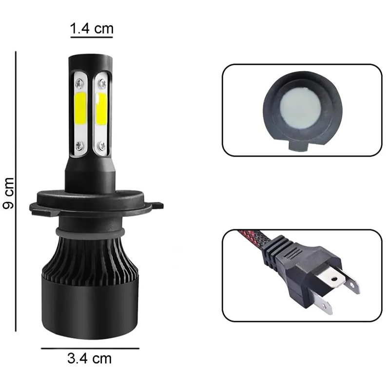 Luz Led Bombillo S2-H4 6000 LM