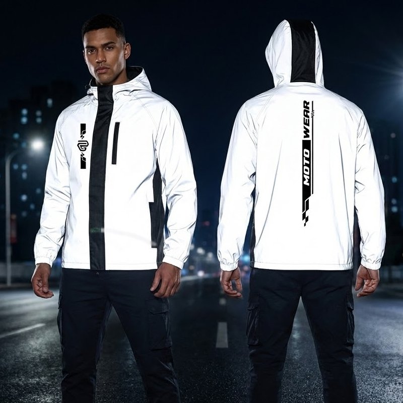 Chaqueta Impermeable 100% Reflectiva Doble Faz Gp Rain Pro