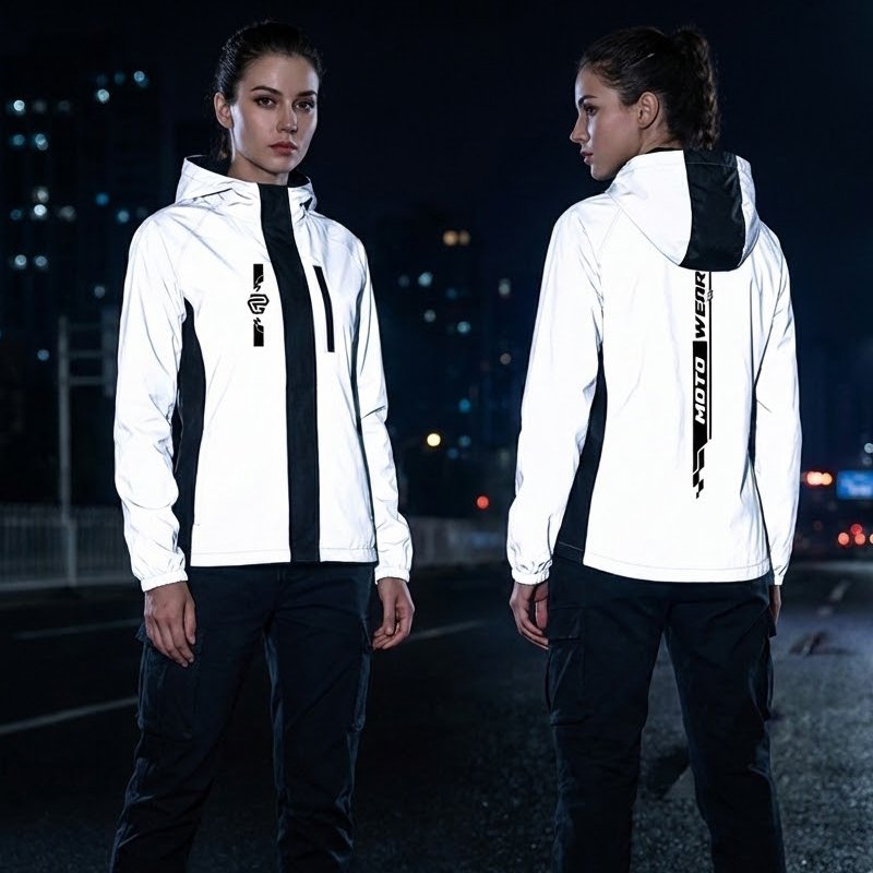 Chaqueta Impermeable 100% Reflectiva Doble Faz Gp Rain Pro