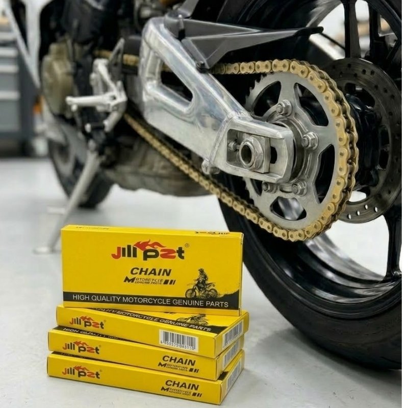 Cadena Reforzada para Moto Jill Pzt 428H – 132L O-Ring Dorada