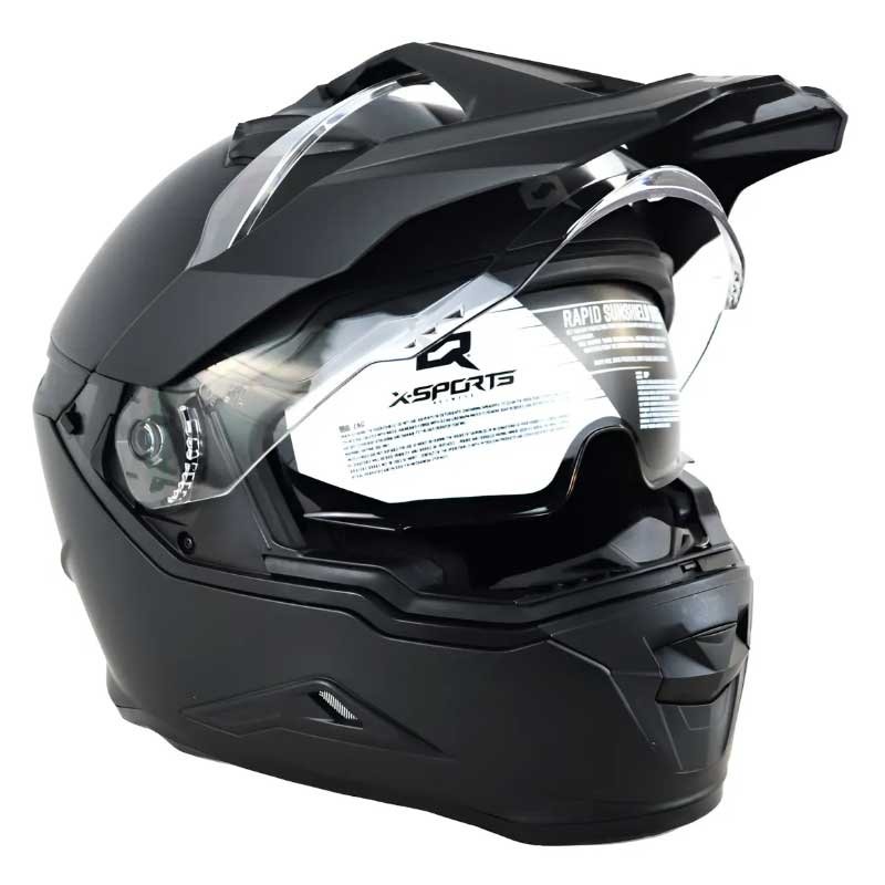 Casco X-sports 913 Adv Solid Black Doble Visor