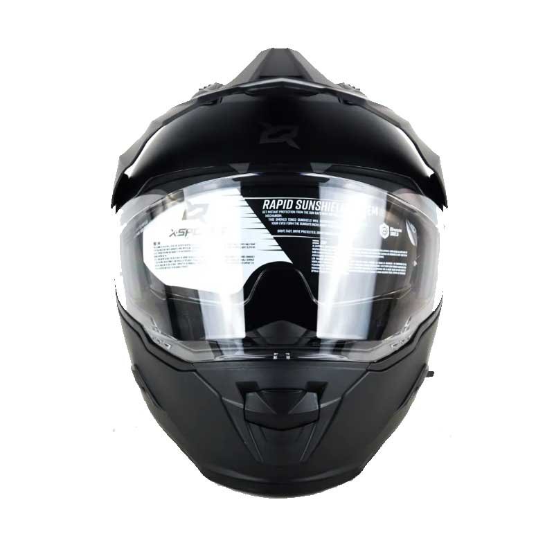 Casco X-sports 913 Adv Solid Black Doble Visor